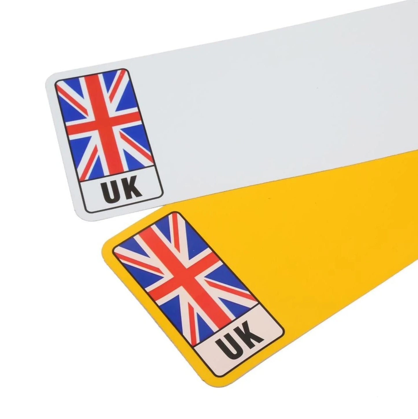 4D RETRO NUMBER PLATES in MATT and GLOSS BEVELLED DIAMOND PAIR - 100% ROAD LEGAL