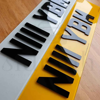 4D 3mm Number Plates UK – Road Legal Custom Reg Plates