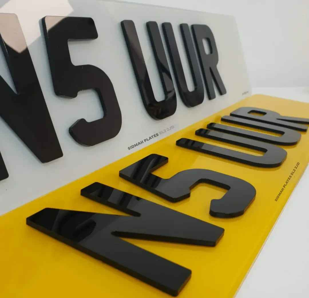 4D 3mm Number Plates UK – Road Legal Custom Reg Plates
