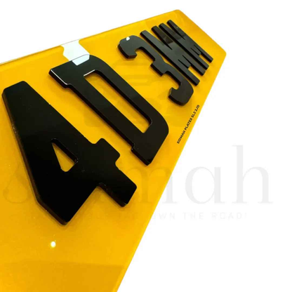 4D 3mm Number Plates UK – Road Legal Custom Reg Plates