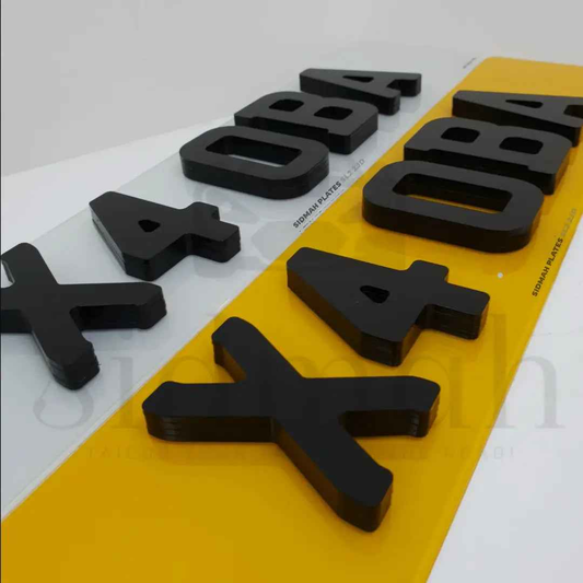 4D 6mm Matte Number Plates UK | DVLA & MOT Approved Plates