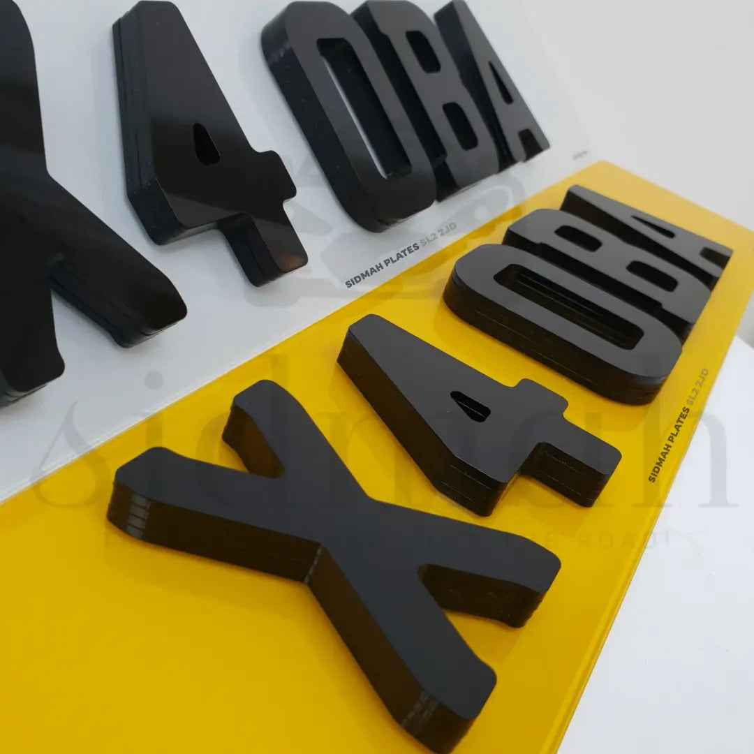 4D 6mm Matte Number Plates UK | DVLA & MOT Approved Plates
