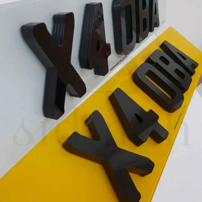 4D 6mm Matte Number Plates UK | DVLA & MOT Approved Plates