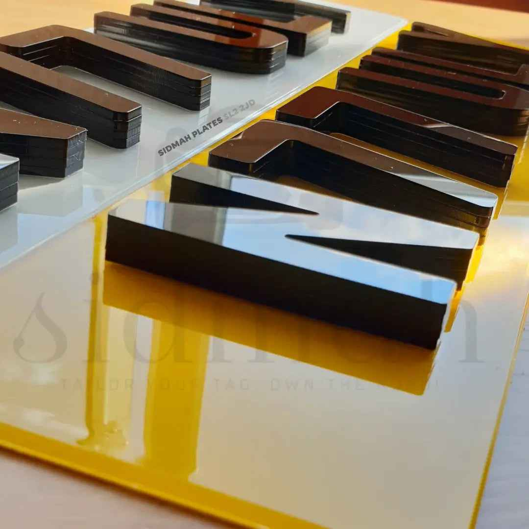 4D 6mm GLOSS Number Plates UK | DVLA Approved Plates