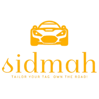 Logo with a stylized car icon and text 'sidmah' on a white background