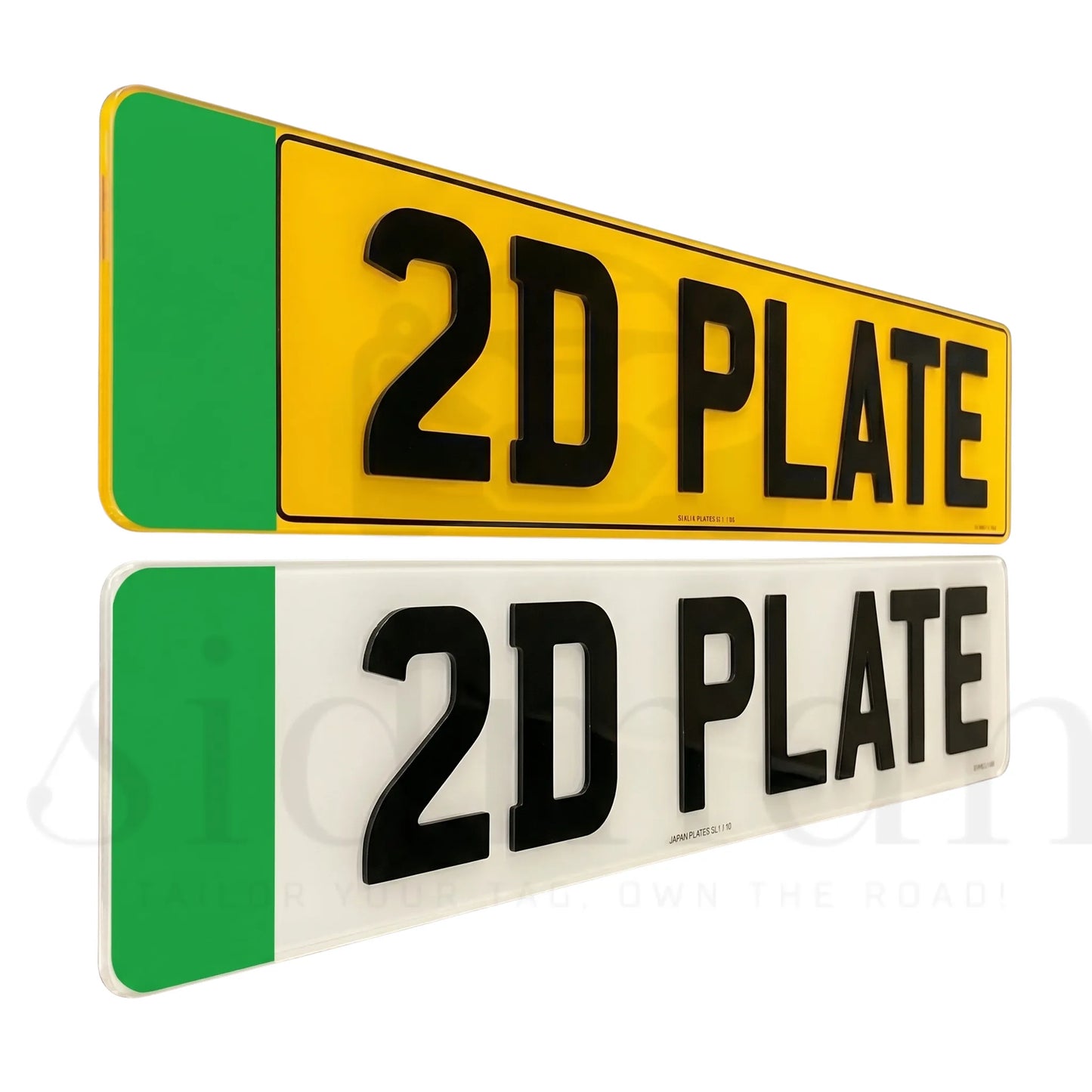 EV Badge ROAD LEGAL Number Plates Pair 2D 3D 4D GLOSS & MATTE - ELECTRIC VEHICLE