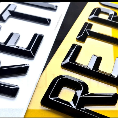 4D RETRO NUMBER PLATES in MATT and GLOSS BEVELLED DIAMOND PAIR - 100% ROAD LEGAL