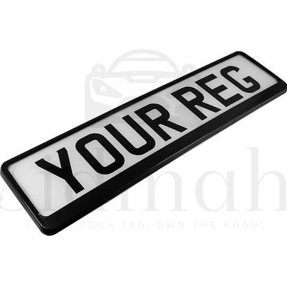 Vehicle number plate holder compatible with UK acrylic plates