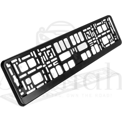 Matte plastic number plate holder frame for UK car plates 520 × 111 mm