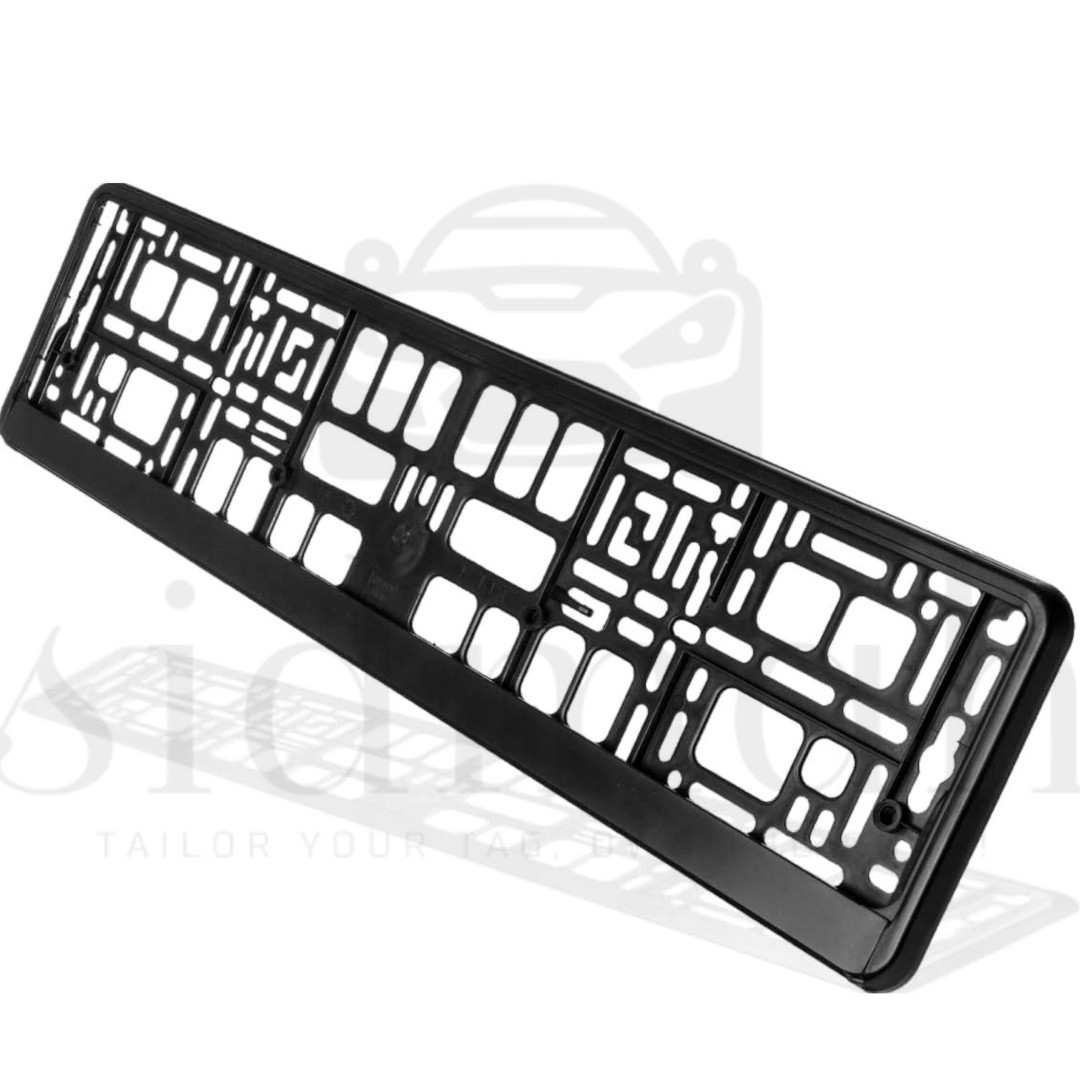 Pair of Premium Number Plate Holders | Front & Rear Frames | Stylish Matte Black