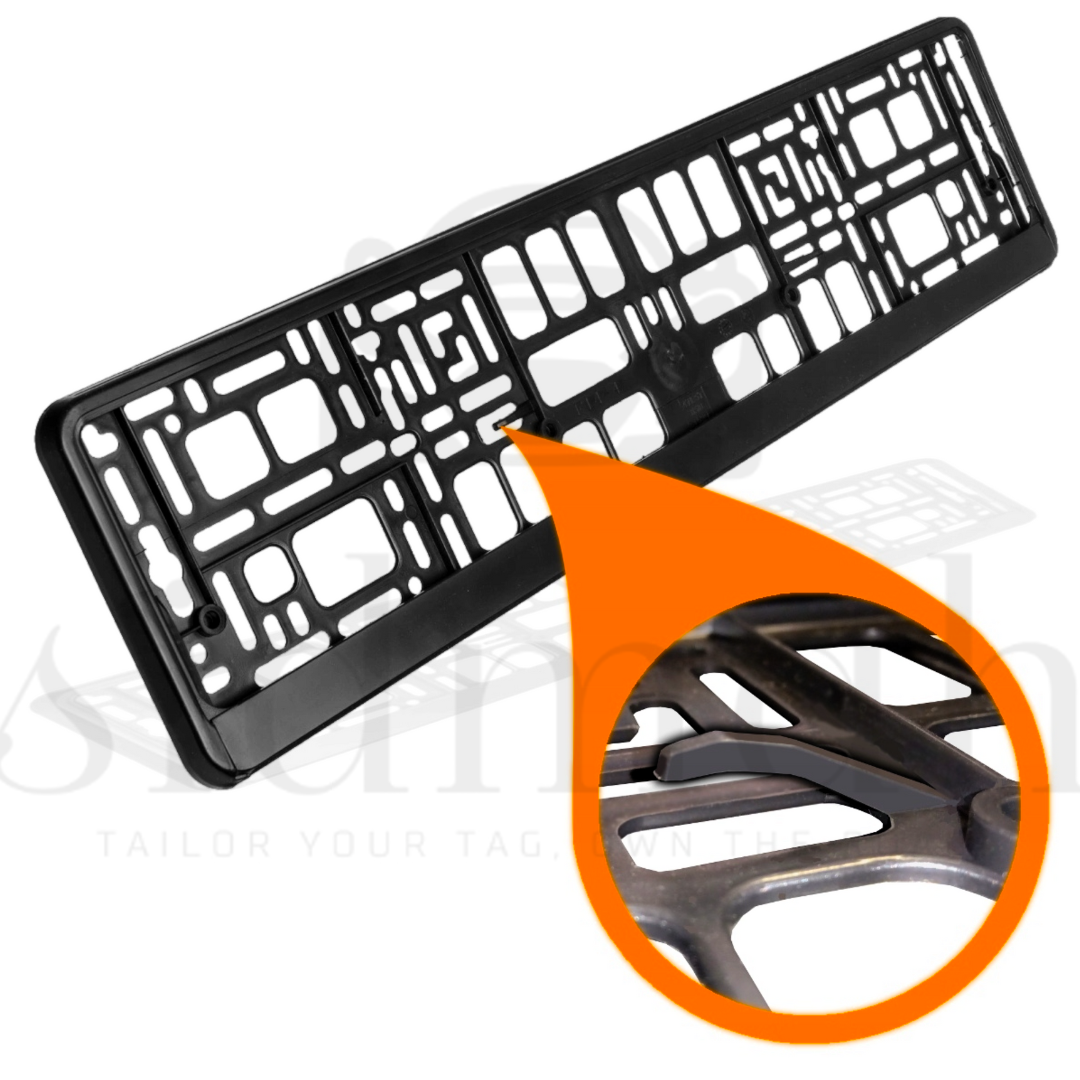 Vehicle registration plate holder bracket UK standard size