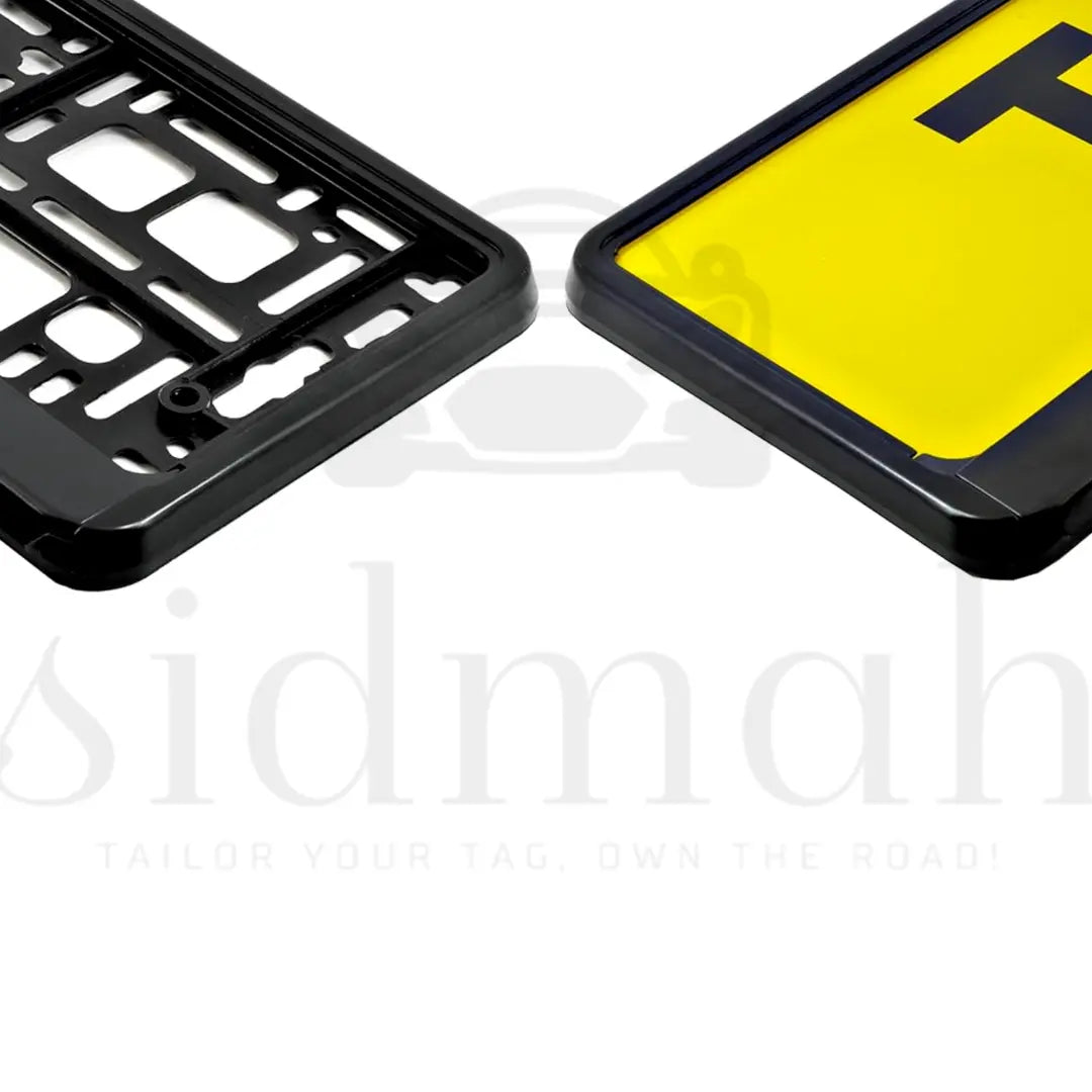 Number plate holder bracket for front bumper installation