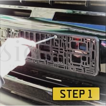 520 × 111 mm UK number plate holder frame matte finish