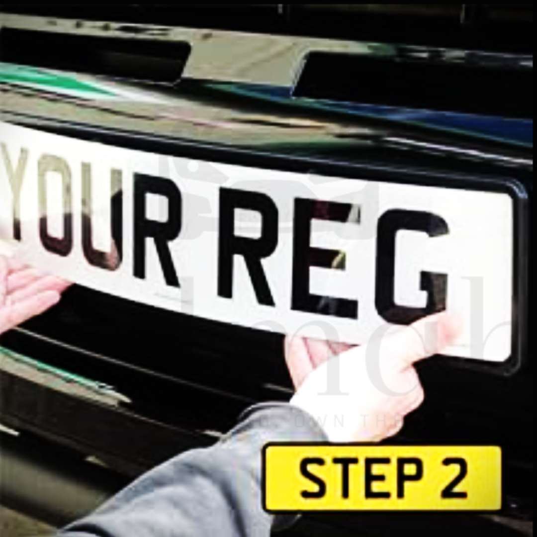 Matte vehicle number plate holder for standard UK 520 × 111 mm plates