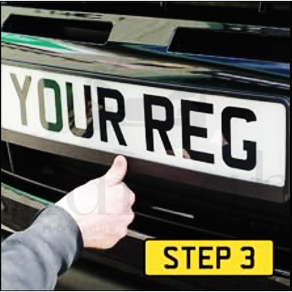 Universal matte number plate holder compatible with 520 × 111 mm plates